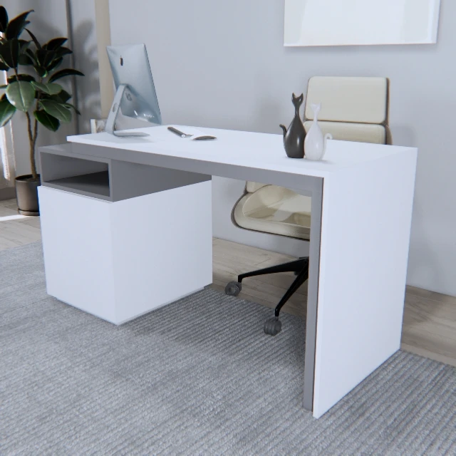 مكتب موظفين خشب MDF تركي بتصميم عصري وأنيق